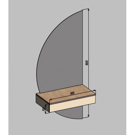 Туалетный столик с LED-зеркалом AURA  А-73